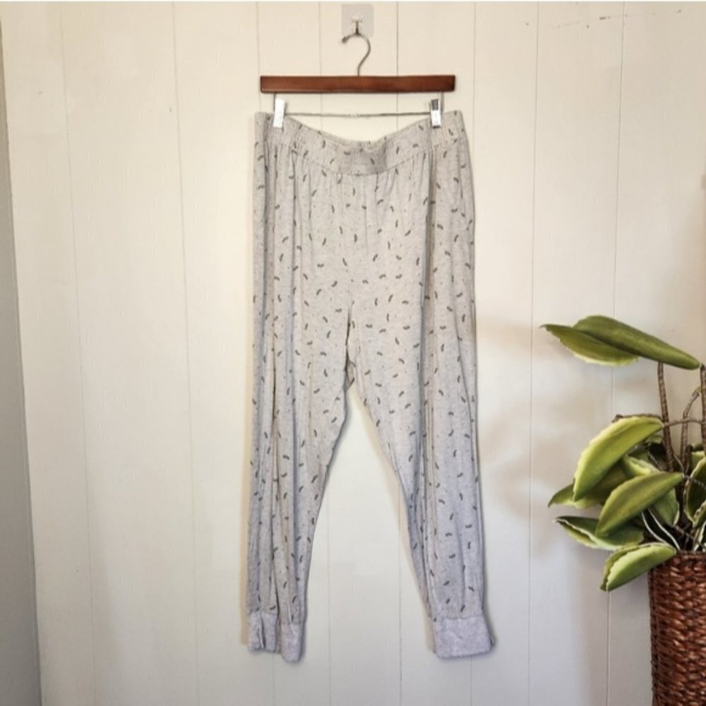 Penningtons TiVoglio Gray Pull On Full Length PJ Pants Pyjamas Loungewear Comfy